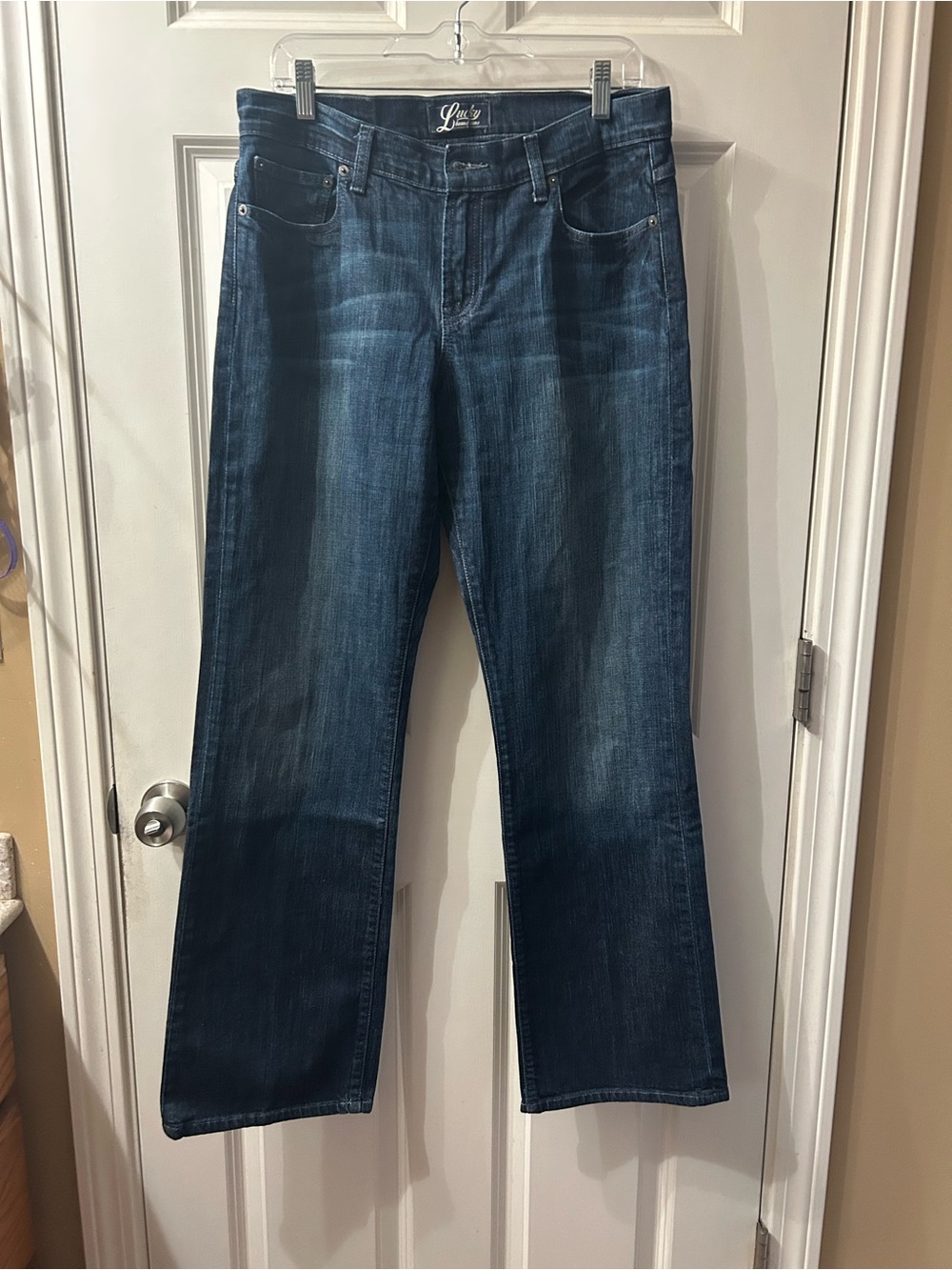 Lucky Brand Women’s Neapolitan Easy Rider Dark Blue Bootcut Jeans
